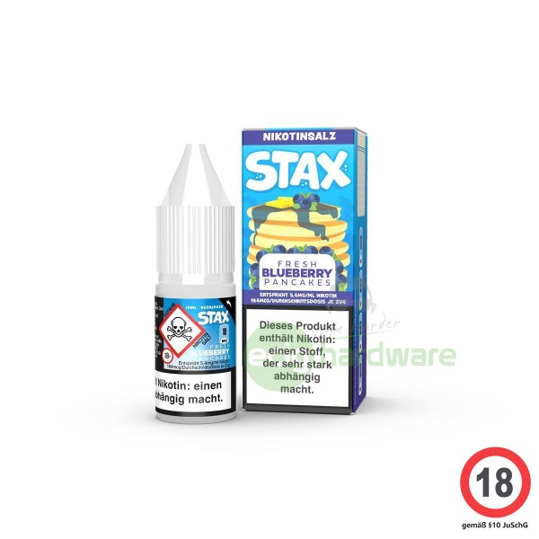 Strapped STAX Fresh Blueberry Pancakes 10ml Nikotinsalz Liquid