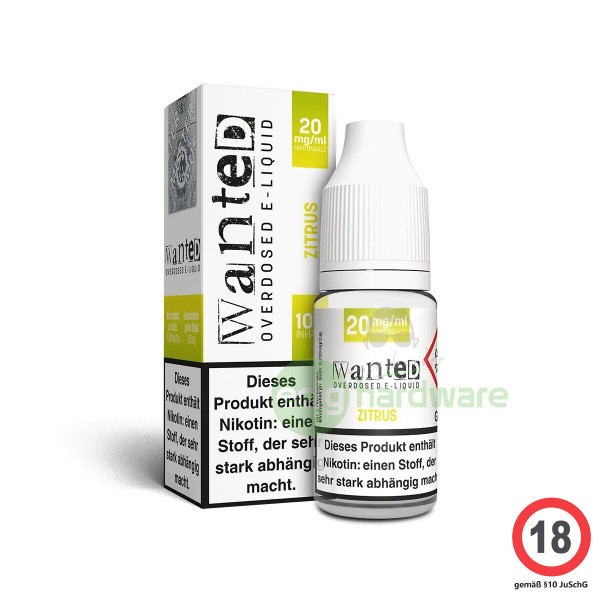 Wanted Overdosed Zitrus 10ml Nikotinsalz Liquid
