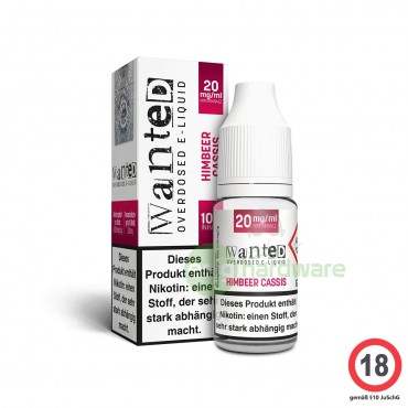 Wanted Overdosed Himbeer Cassis 10ml Nikotinsalz Liquid