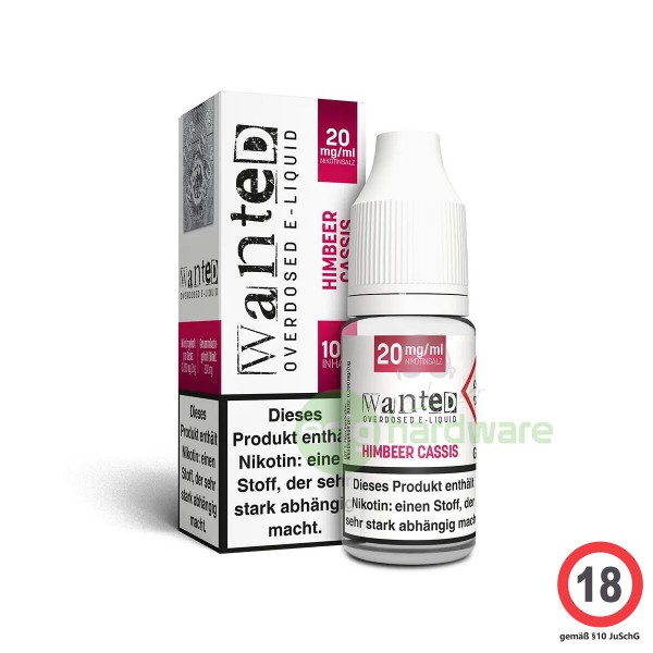 Wanted Overdosed Himbeer Cassis 10ml Nikotinsalz Liquid