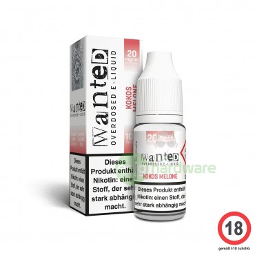 Wanted Overdosed Kokos Melone 10ml Nikotinsalz Liquid